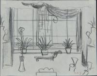 <em>Stage design for The Thieves' Carnival: Act 3</em>, 1952