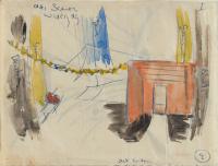 <em>Stage design for Peer Gynt: Act 1, Scene 2: Wedding Day</em>, 1953