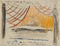 <em>Stage design for Peer Gynt: Act 2, Scene 3: The Troll King</em>, 1953