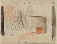 <em>Stage design for Peer Gynt: Act 3, Scene 1: The Casting Ladle</em>, 1953