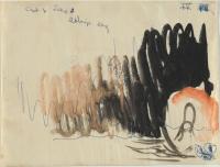 <em>Stage design for Peer Gynt: Act 4, Scene 4: Solveig's Song</em>, 1953