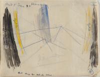 <em>Stage design for Peer Gynt: Act 5, Scene B: Homecoming</em>, 1953