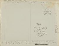 <em>[Cover design for The Holy Life and Death of Concrete Grady, by James K. Baxter]</em>, 1974