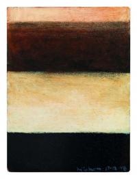 <em>Black, white and orange landscape, 1958</em>, 1958