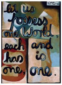 <em>Let us possess one world</em>, 1955