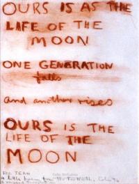 <em>Ours is the life of the moon</em>, 1976