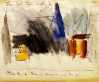 <em>Stage design for Peer Gynt: Act 1, Scene 2: Wedding Day</em>, 1953