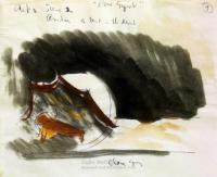 <em>Stage design for Peer Gynt: Act 2, Scene 2: Anitra, a tent in the desert</em>, 1953