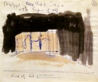 <em>Stage design for Peer Gynt: Act 2, Scene 4: The Emperor of Self</em>, 1953