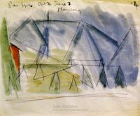 <em>Stage design for Peer Gynt: Act 3, Scene 7: Homecoming</em>, 1953