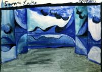 <em>Stage design for Swan Lake</em>, 1954