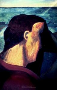 <em>Head with black shape</em>, 1948