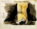 Stage design for Peer Gynt: Act 1, Scene 8: The Death of Aase
